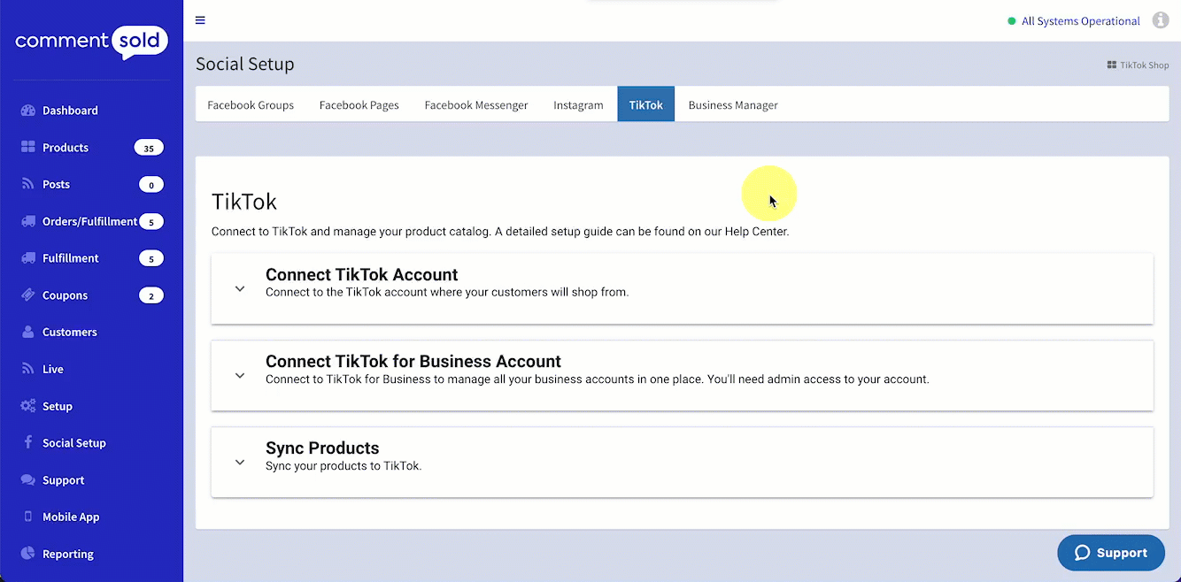 Sync Your Products to TikTok – CommentSold